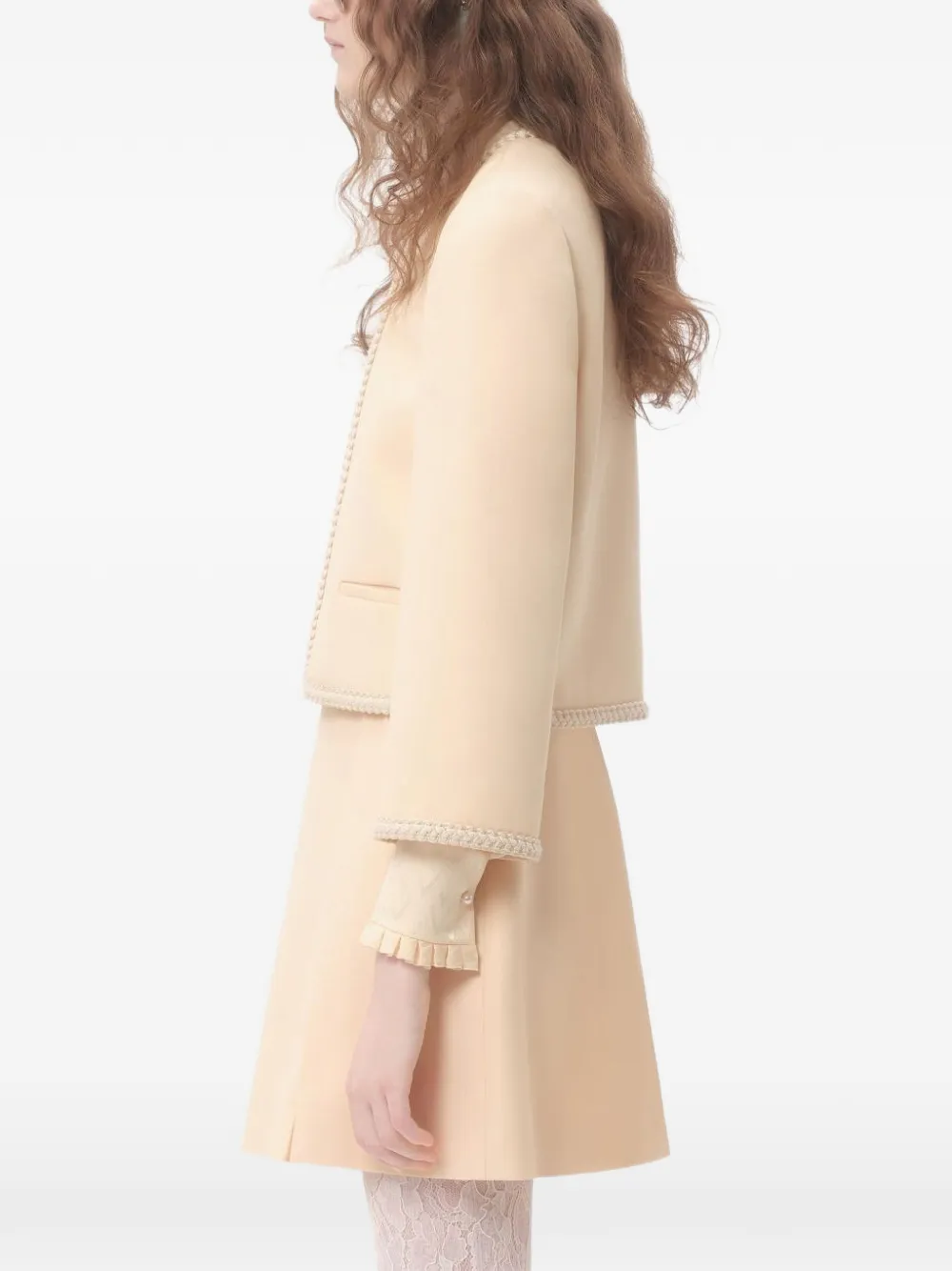 Valentino Garavani Crêpe couture jack Beige