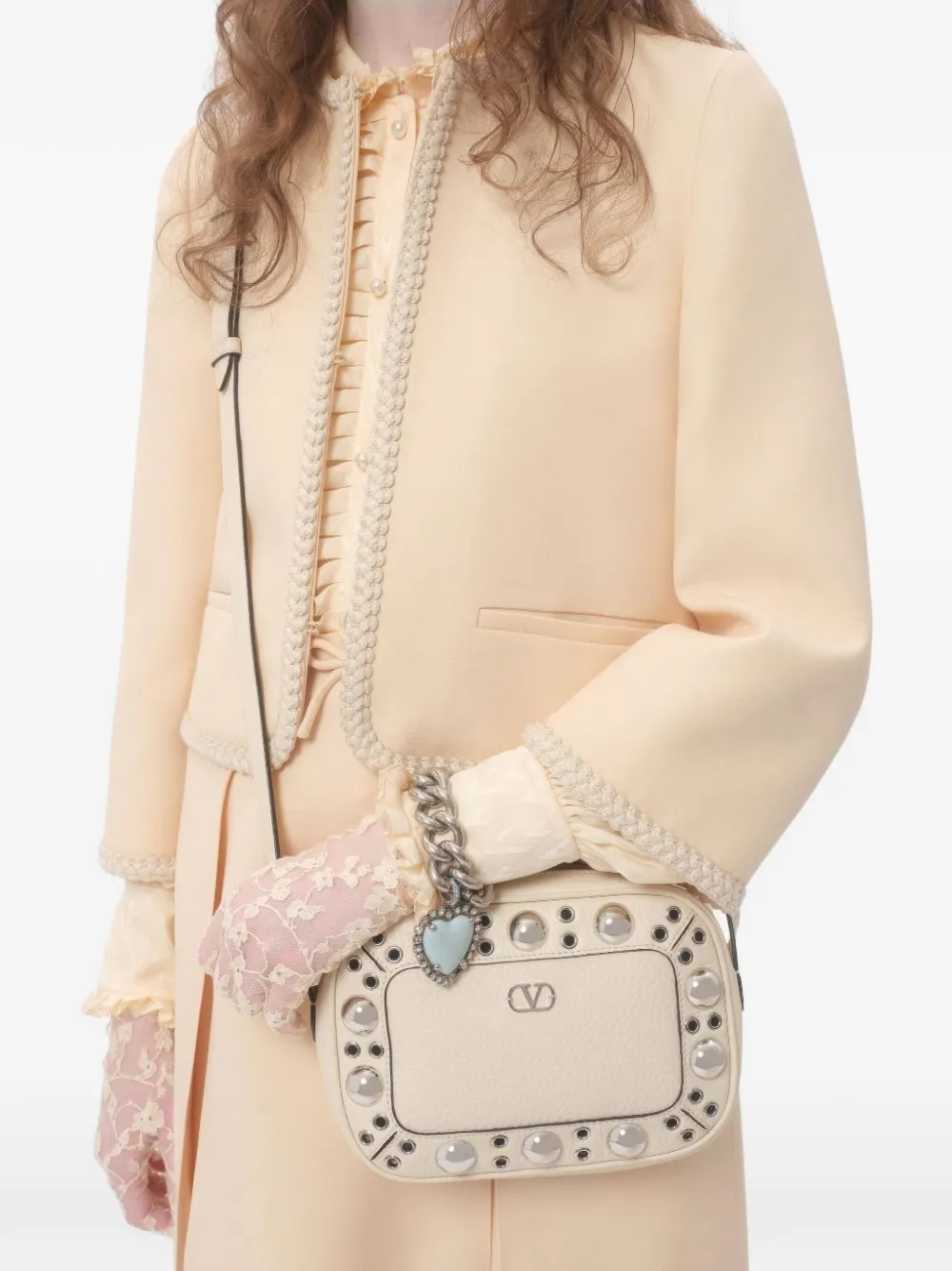 Valentino Garavani Crêpe couture jack Beige