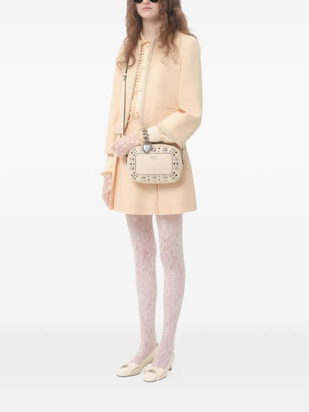Valentino Garavani Crêpe couture jack Beige