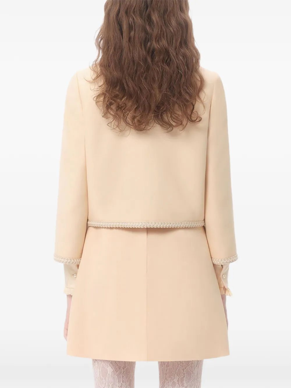Valentino Garavani Crêpe couture jack Beige