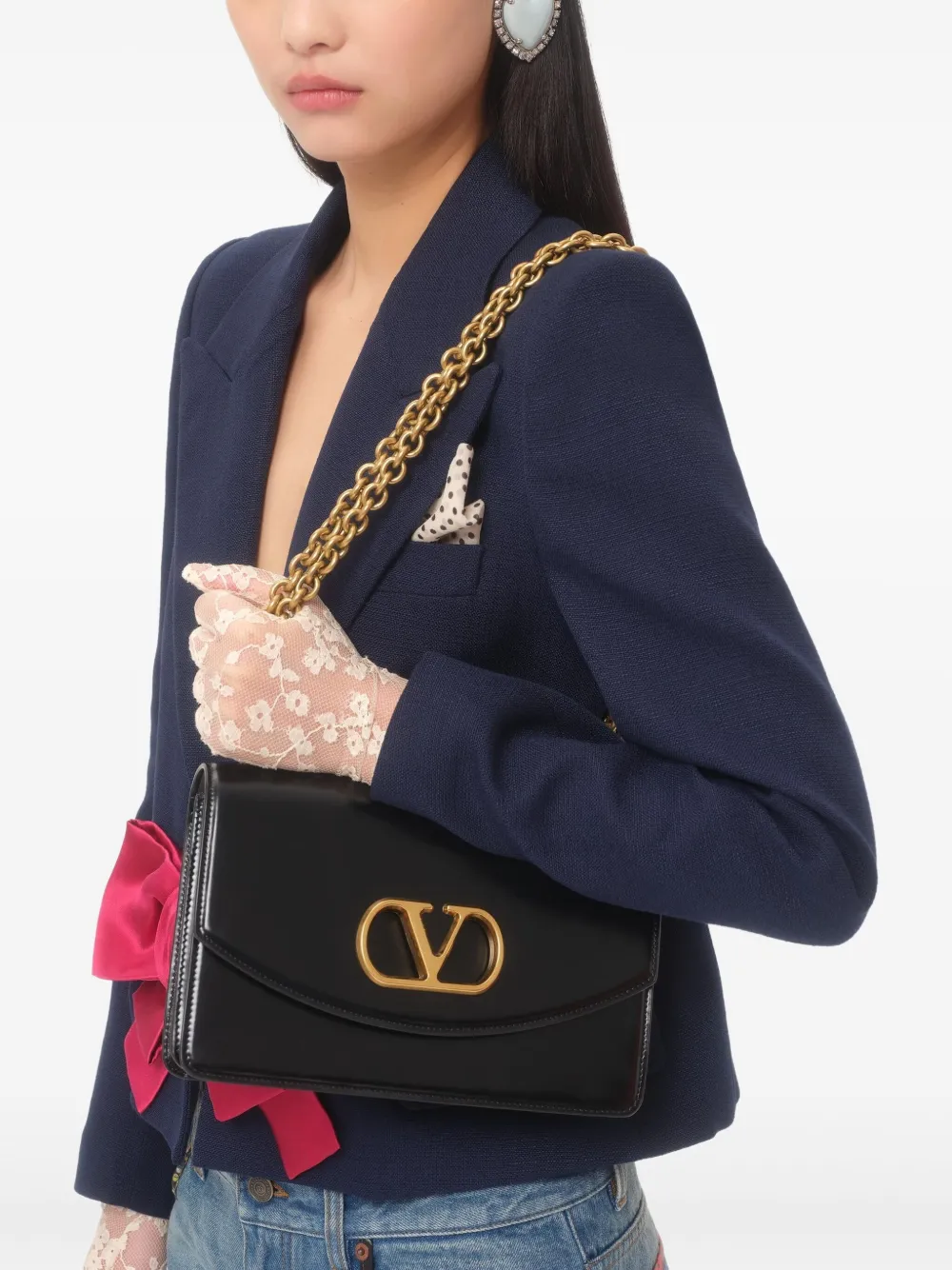 Valentino Garavani Blazer met enkele rij knopen Blauw