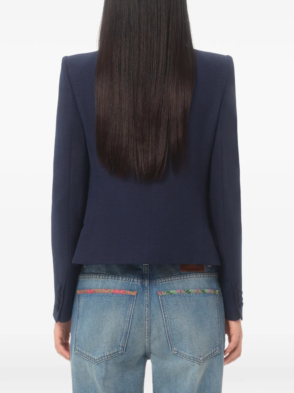 bow-detail single-breasted blazer