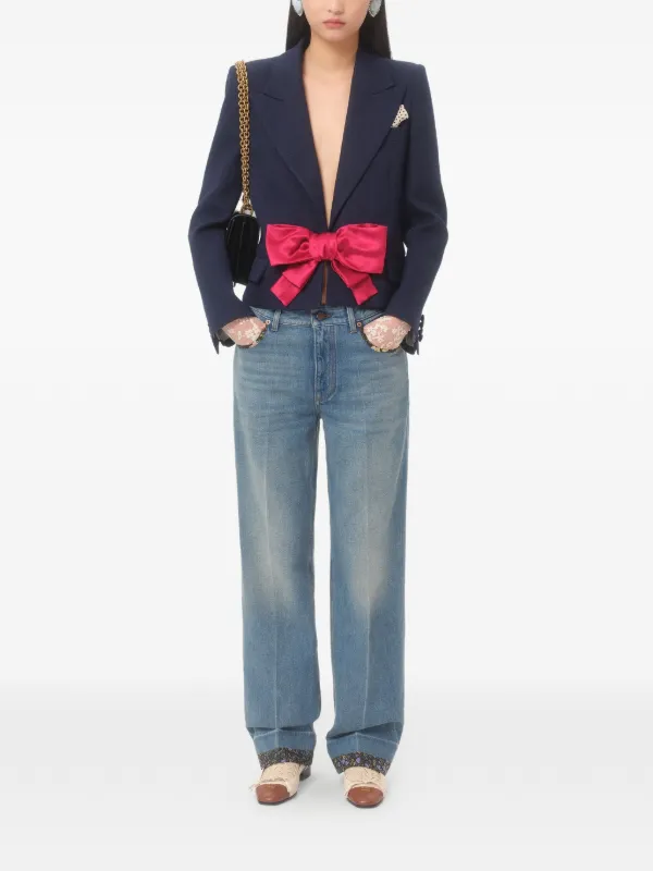 Valentino Garavani リボン シングルジャケット | ブルー | FARFETCH JP