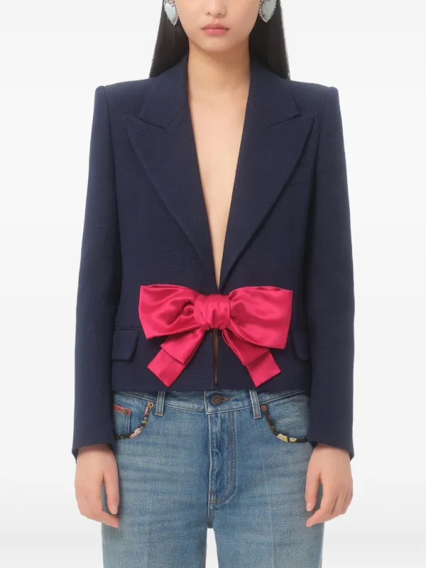 Valentino Garavani リボン シングルジャケット | ブルー | FARFETCH JP
