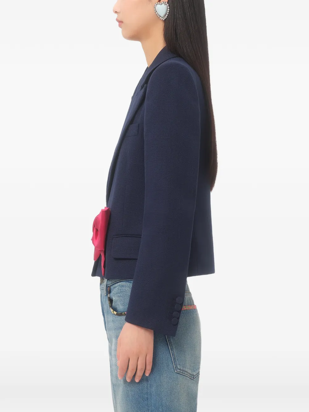 Valentino Garavani リボン シングルジャケット | ブルー | FARFETCH JP