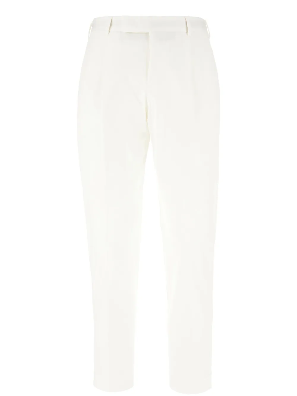 Pt Torino Cotton Stretch Pants Back Pockets In Weiss