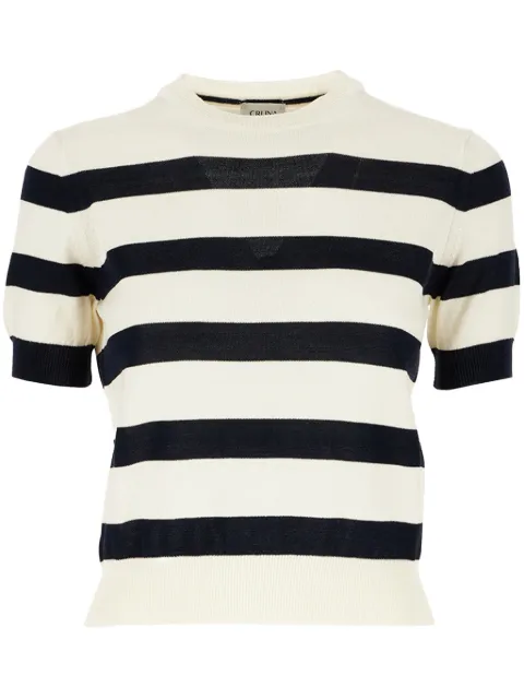 Cruna playera con motivo de rayas