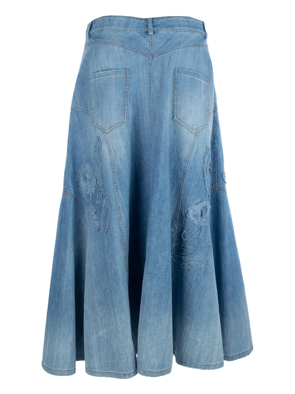 ermannoscervino Ermanno Scervino Flared midi-rok - Blauw