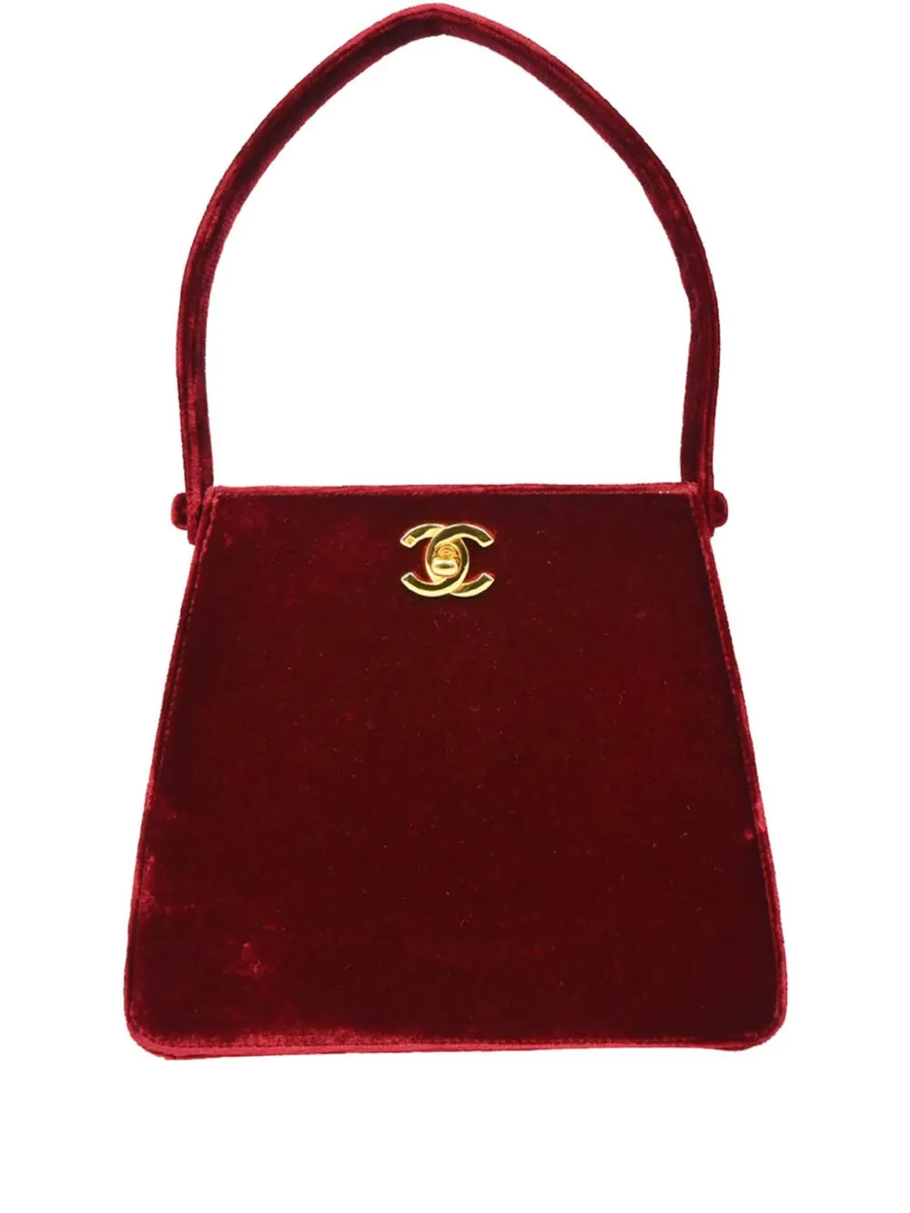 CHANEL Pre-Owned 1997 ダブルサイド ターンロック ハンドバッグ - レッド CHANEL Pre-Owned 1997 ダブルサイド ターンロック ハンドバッグ - レッド