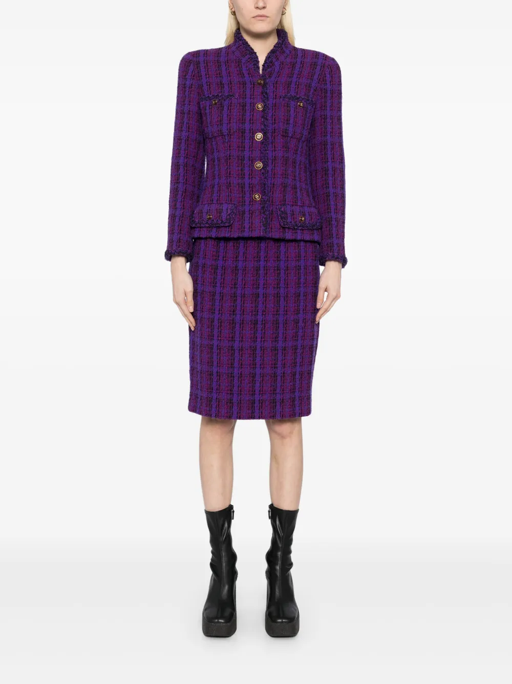 CHANEL Pre-Owned falda con chamarra 1995 | Image 2