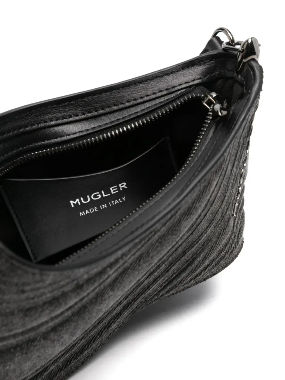 Mugler Spiral Curve shoulder bag - Blu