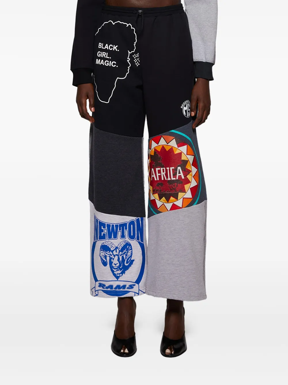 MARINE SERRE UPCYCLED GRAPHIC SWEAT PANTS