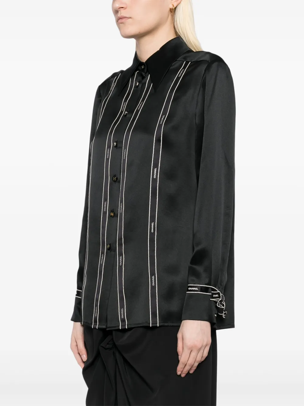 Pre-owned Chanel Blouse Shirt In Black