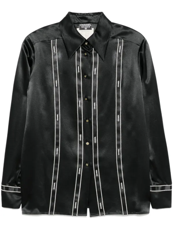 CHANEL Pre-Owned ブラウス シャツ | ブラック | FARFETCH JP