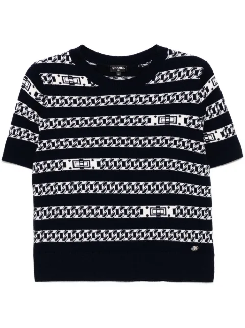 CHANEL Pre-Owned 2017 Kurzärmeliges Pullover-Top