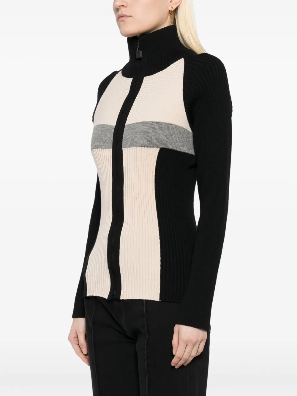 Pre-owned Chanel 2003 Sport Line Zip Up Top In 黑色