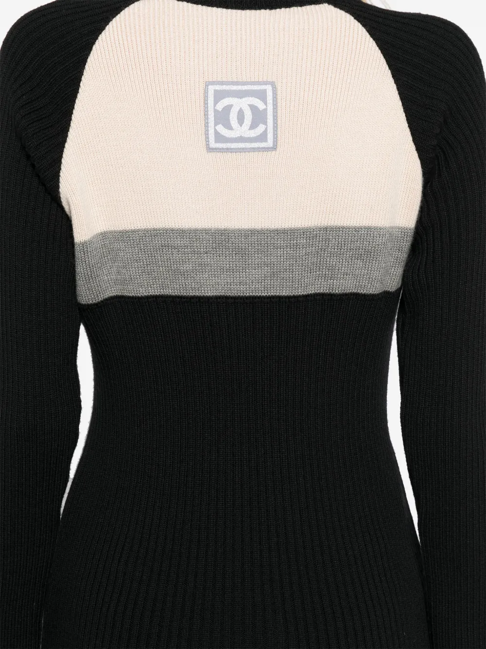 Pre-owned Chanel 2003 Sport Line Zip Up Top In 黑色