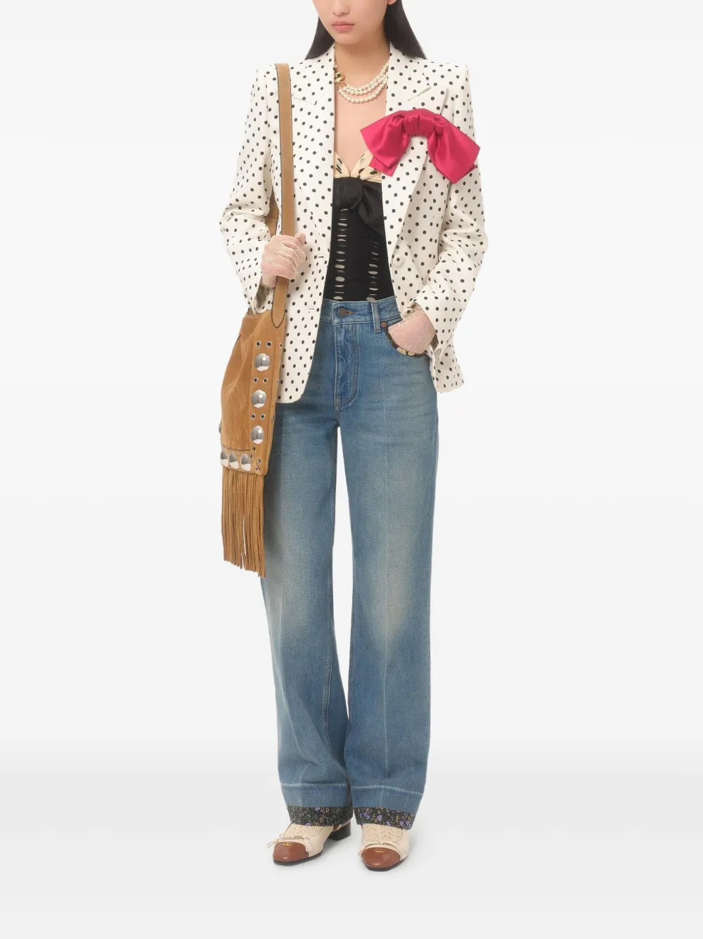 Valentino Garavani Jeans met bloemenprint Blauw