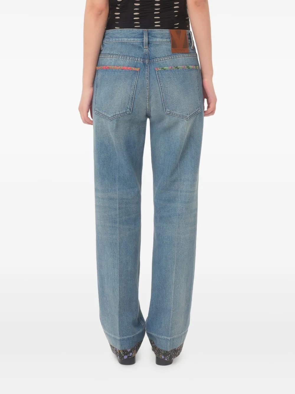 Valentino Garavani Jeans met bloemenprint Blauw