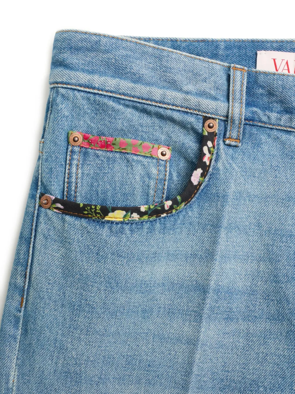 Valentino Garavani Jeans met bloemenprint Blauw