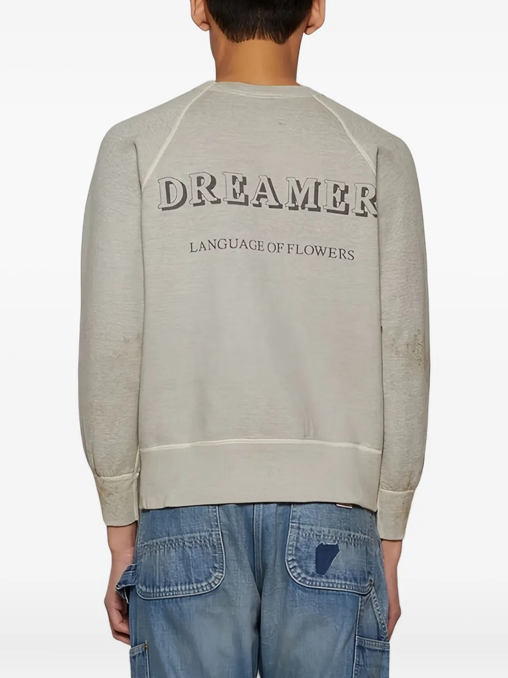 SAINT MXXXXXX poppy-print raglan sweatshirt Grijs