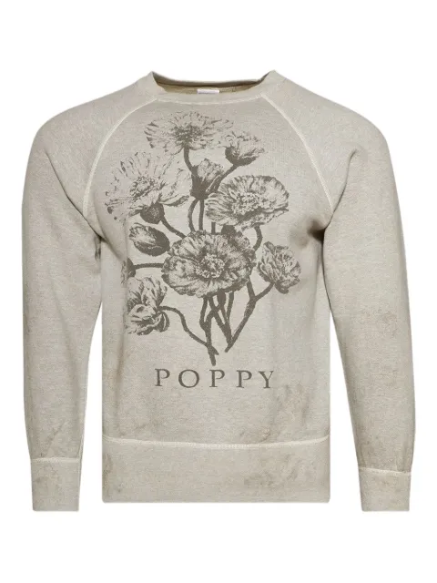 SAINT MXXXXXX poppy-print raglan sweatshirt
