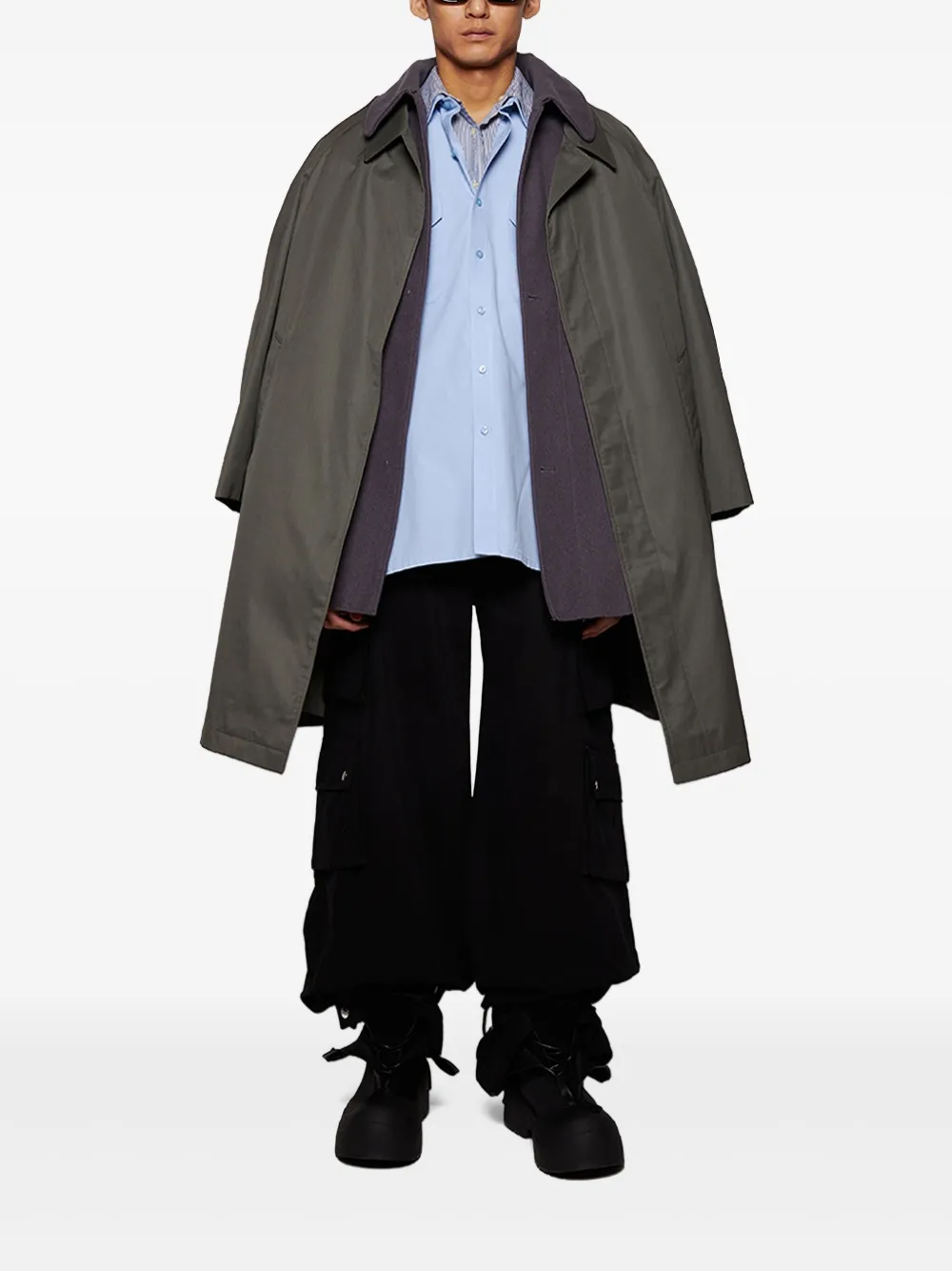 Prototypes Double Shirt Mixed Stripe In Blue