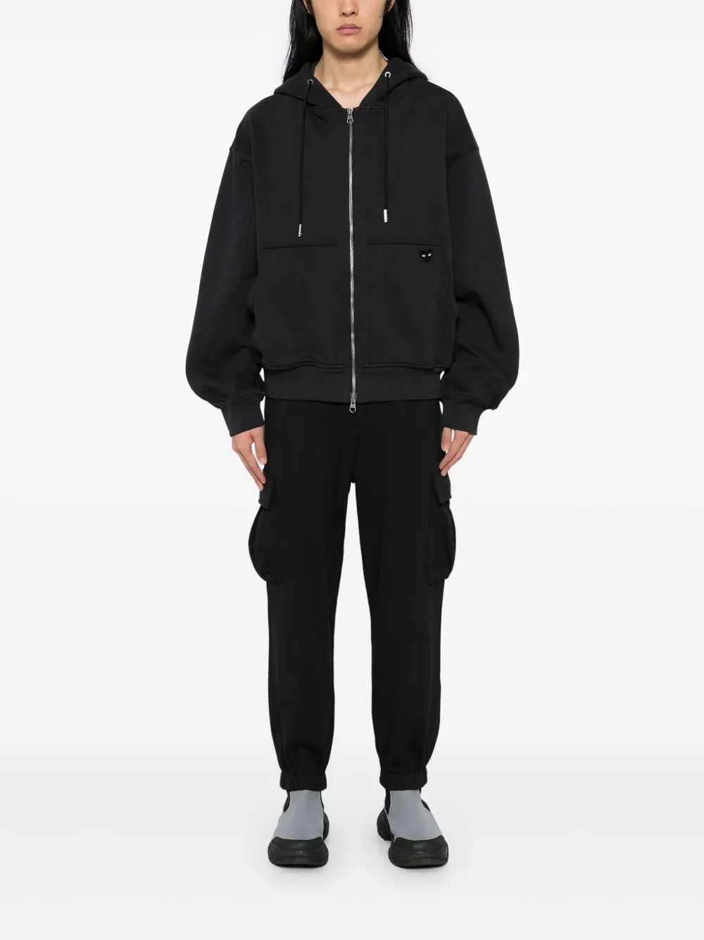 ZZERO BY SONGZIO Joggingbroek met verwassen effect - Zwart