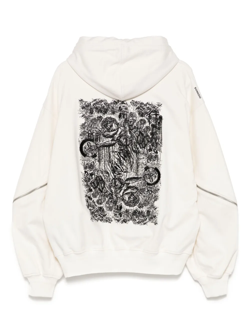 SONGZIO Hoodie met borduurwerk Wit