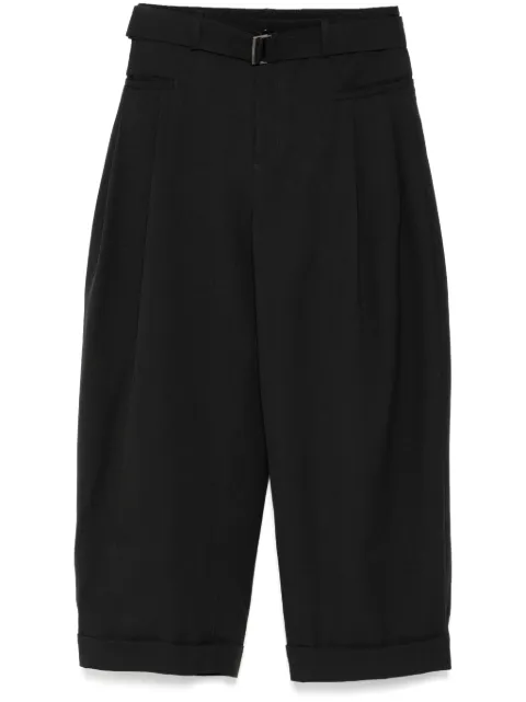 SONGZIO belted level volume wide-leg trousers