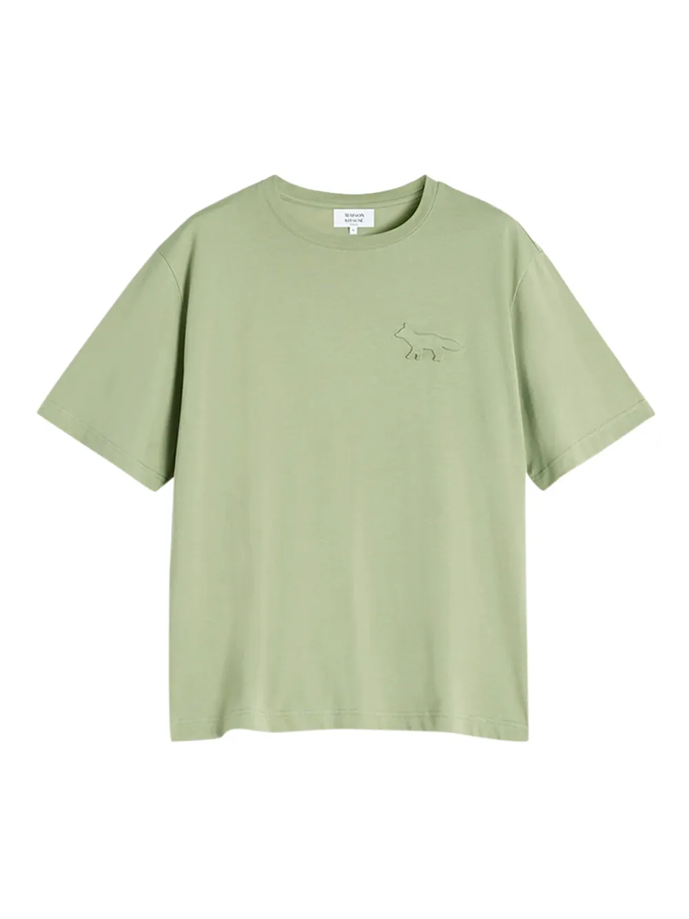 Maison Kitsuné T-shirt met Profile Fox-reliëf Groen