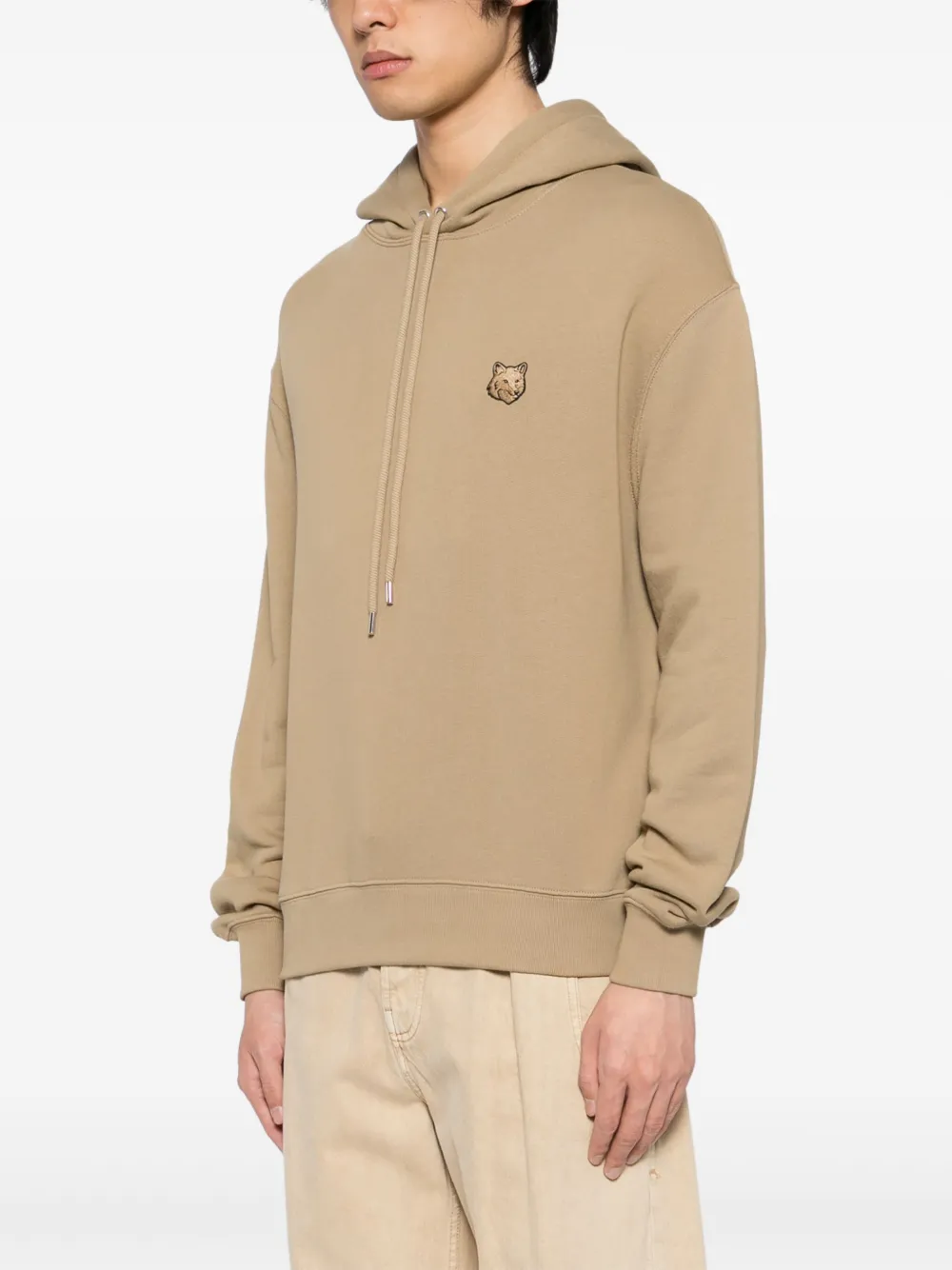 Maison Kitsuné Chillax Patch Regular Hoodie Chamomile In Brown
