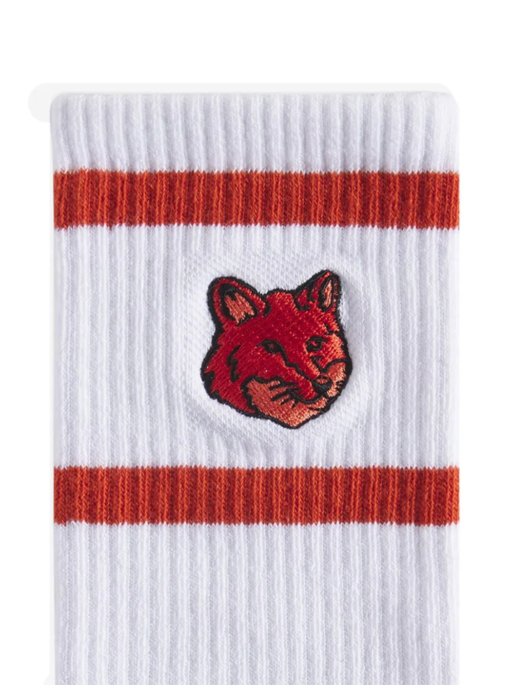 Maison Kitsuné Fox Head sokken Wit