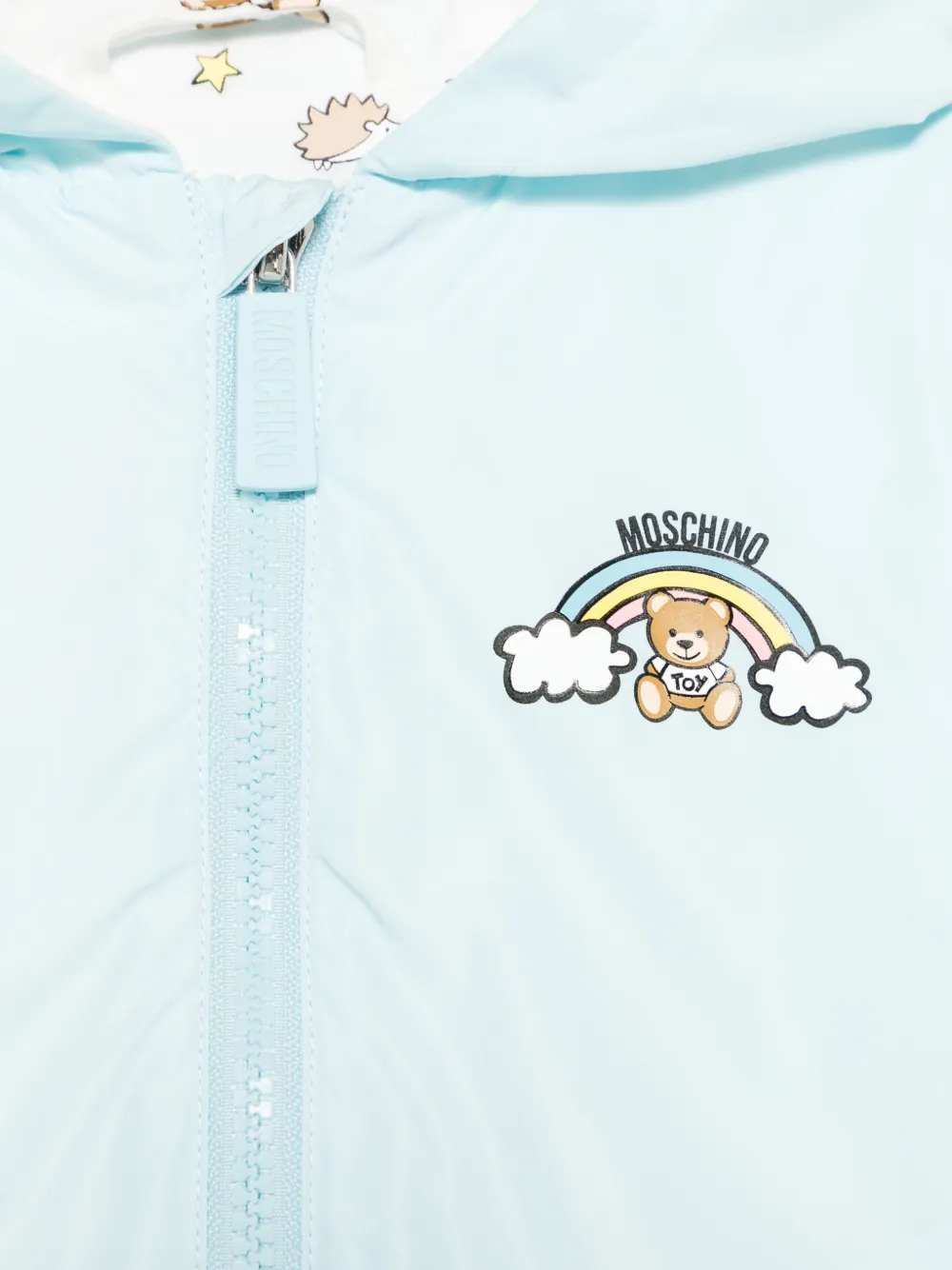 Moschino Kids Teddy Bear regenjas Blauw