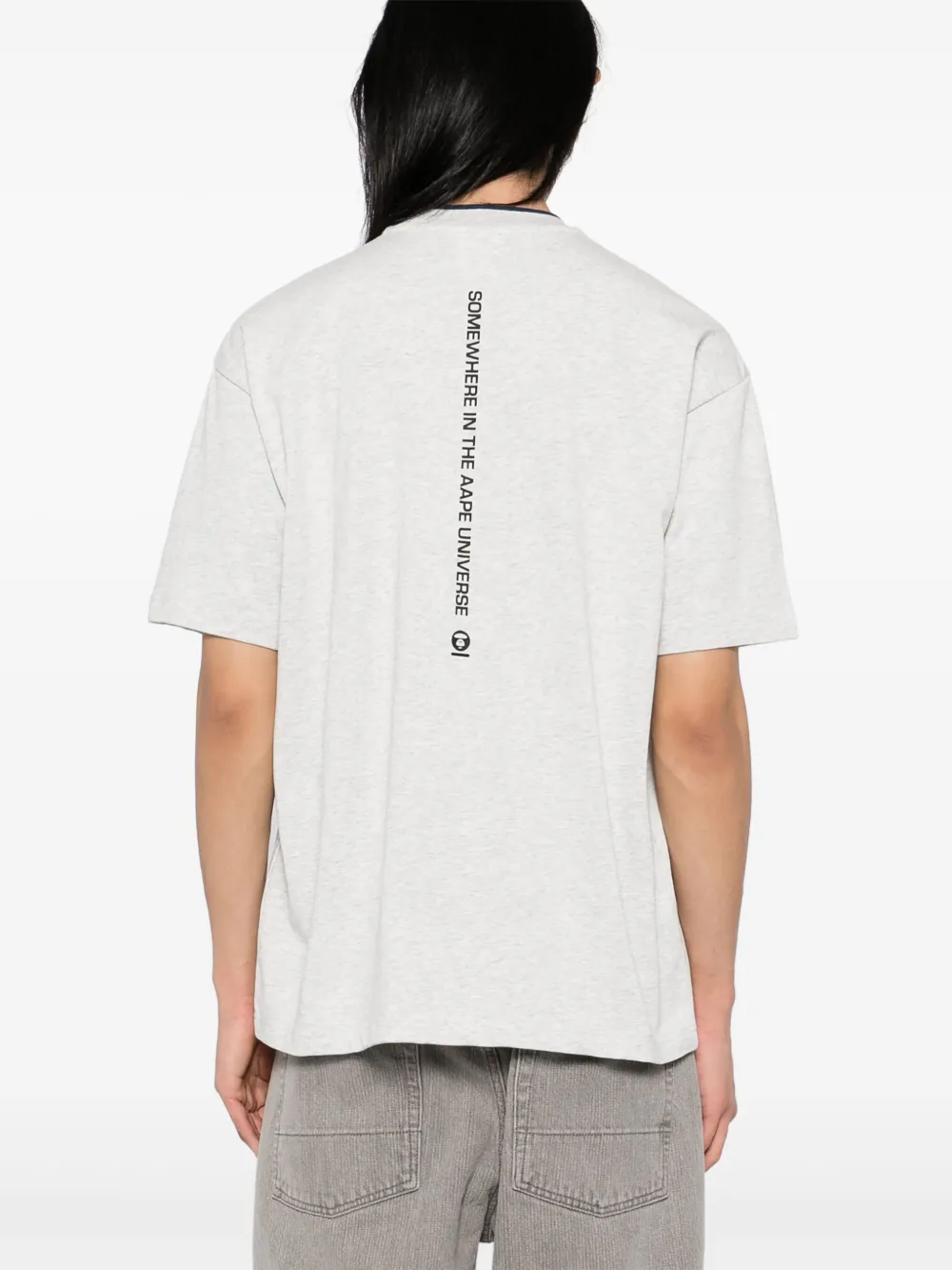 AAPE BY *A BATHING APE T-shirt met logo Grijs
