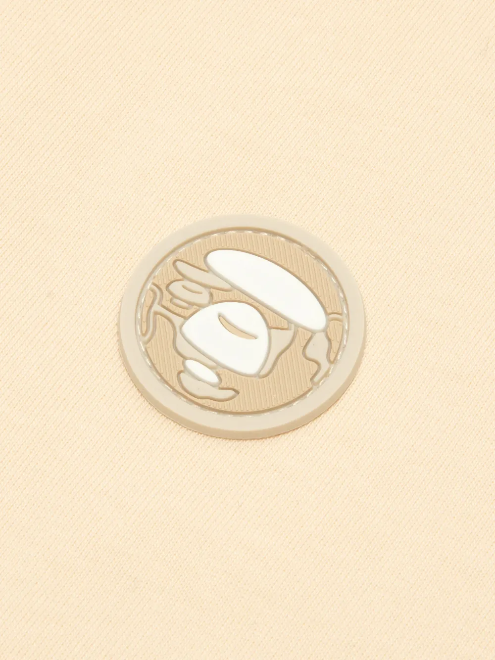 AAPE BY *A BATHING APE T-shirt met rubberen logodetail Beige