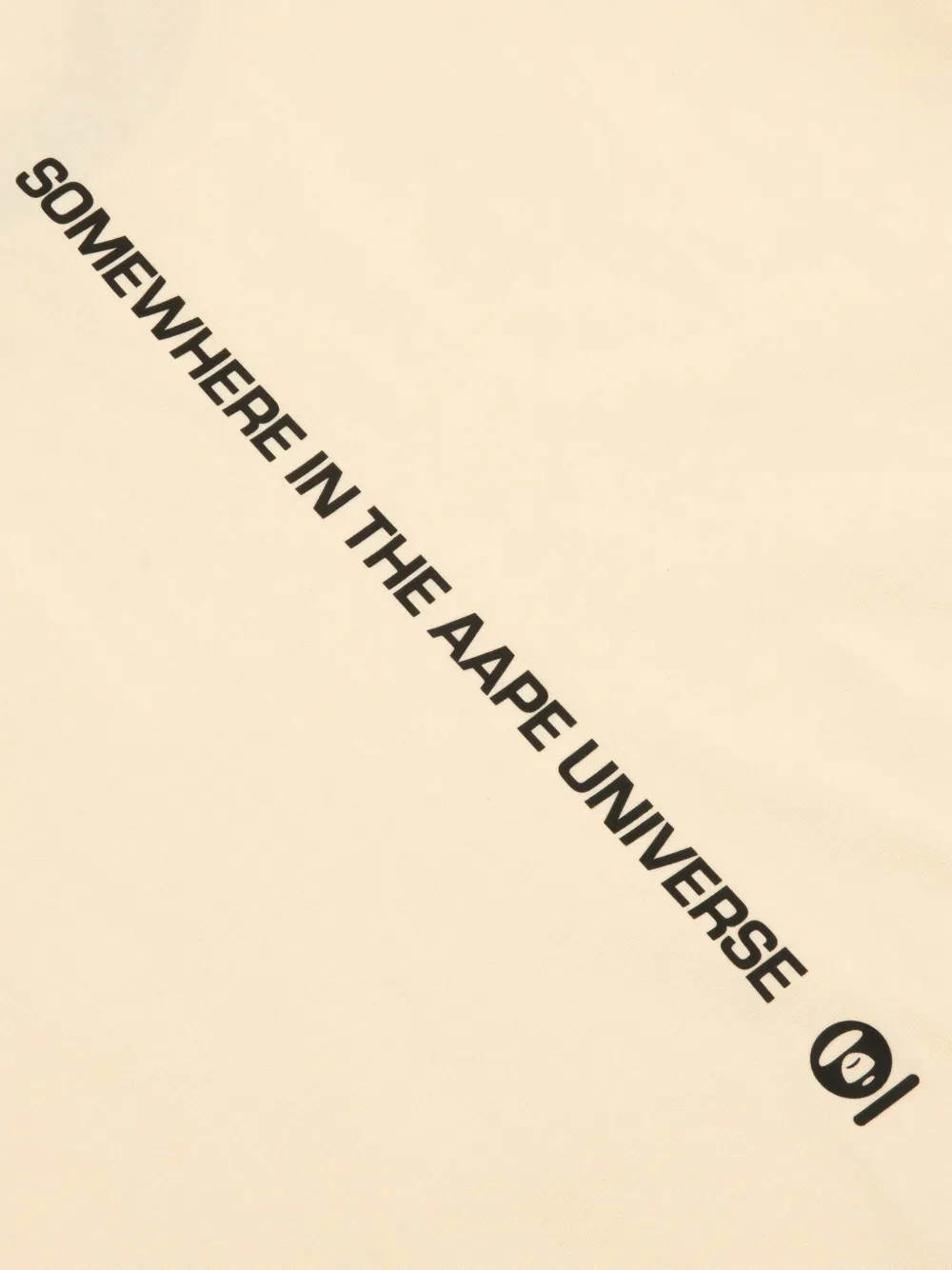 AAPE BY *A BATHING APE T-shirt met rubberen logodetail Beige