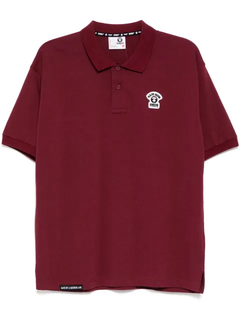 AAPE BY *A BATHING APE® moonface logo polo shirt