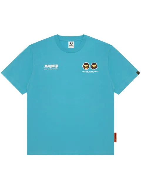 AAPE BY *A BATHING APE® logo-appliqué cotton T-shirt