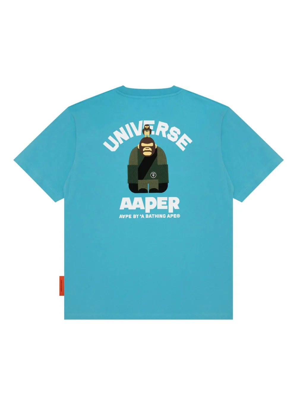 AAPE BY *A BATHING APE Katoenen T-shirt met logo-applicatie - Blauw