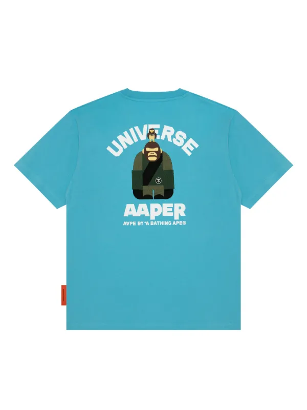 人気！関税送料込【AAPE by A BATHING APE】ロゴパッチ Tシャツ AAPE BY *A BATHING APE® ロゴ Tシャツ | ホワイト | FARFETCH JP