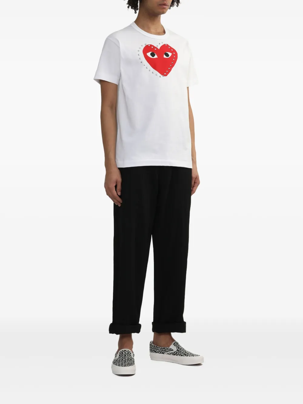 Comme Des Garçons Play T-shirt met print - Wit