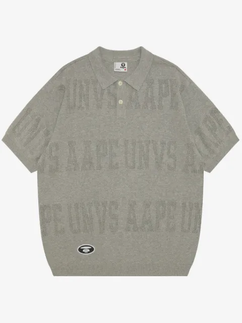 AAPE BY *A BATHING APE® playera tipo polo con logo perforado