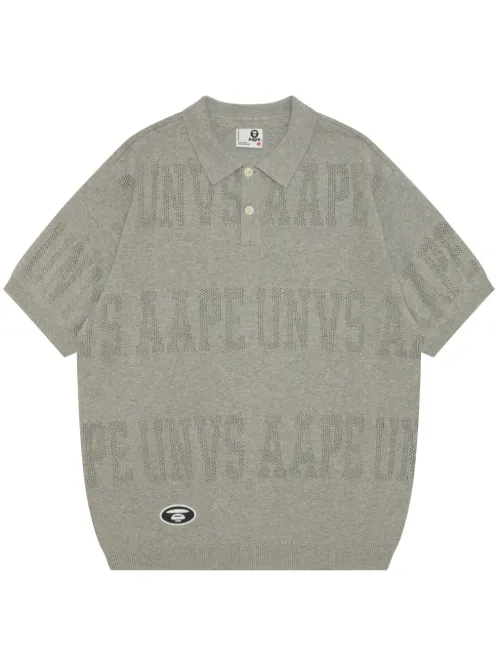 Polo à logo perforé - AAPE BY *A BATHING APE® - Modalova