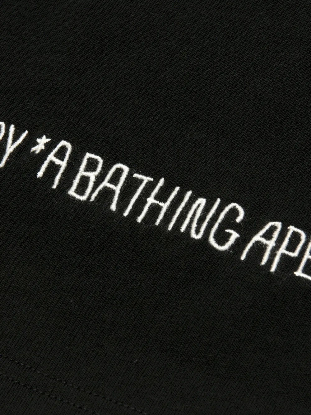 AAPE BY *A BATHING APE Katoenen T-shirt met borduurwerk Zwart