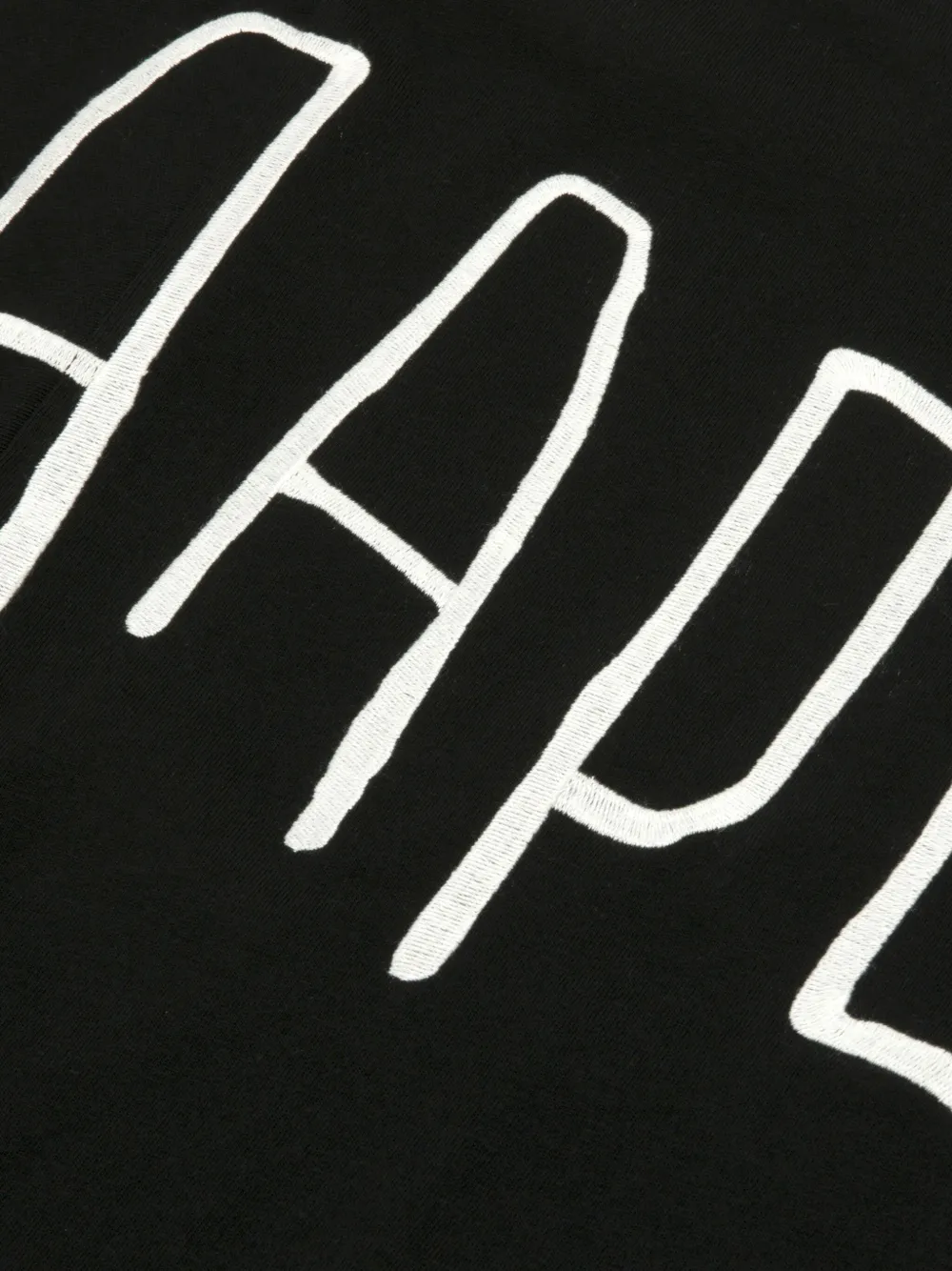 AAPE BY *A BATHING APE Katoenen T-shirt met borduurwerk Zwart