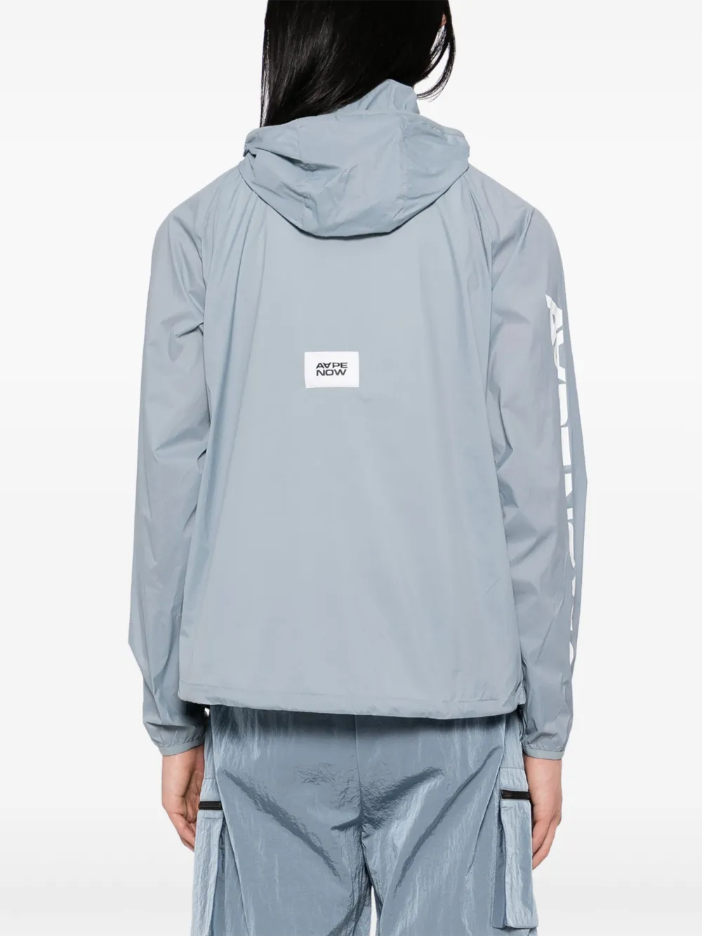 AAPE BY *A BATHING APE Windjack met Moonface-logo Grijs