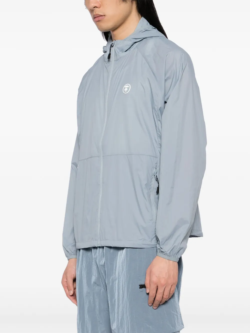 AAPE BY *A BATHING APE Windjack met Moonface-logo Grijs