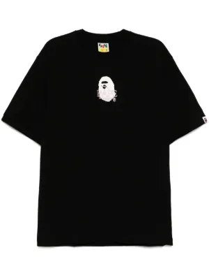 A BATHING APE サメTシャツ ブラック　夜光 A BATHING APE（アベイシングエイプ） シャーク Tシャツ 半袖 両面