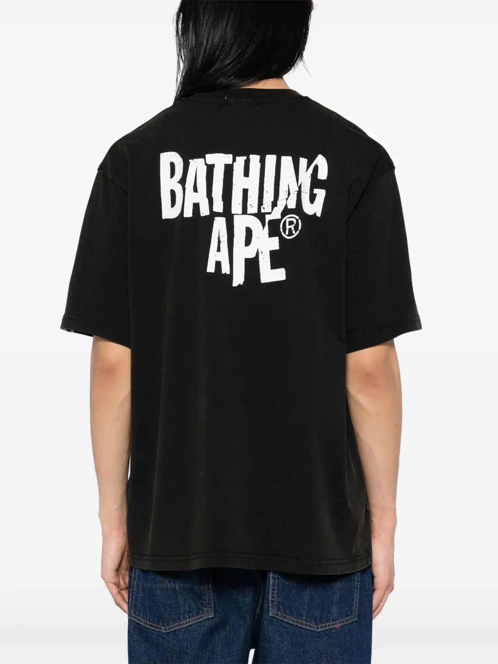 A BATHING APE Head T-shirt Zwart